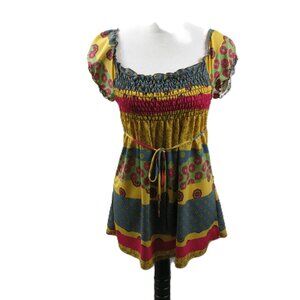 All About Me Colorful Boho Top Size Large